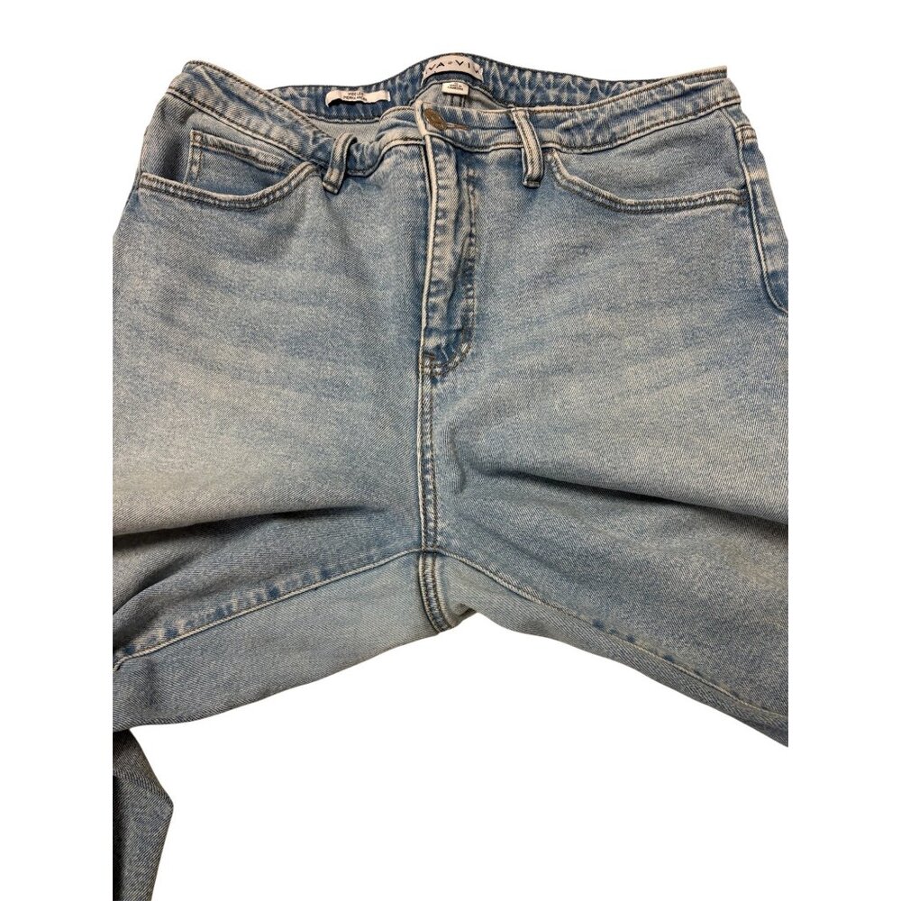 Ava & Viv Wide Leg Lighter Wash Denim Jeans Size 16 Womens Relaxed Fit Stretch - Picture 10 of 14